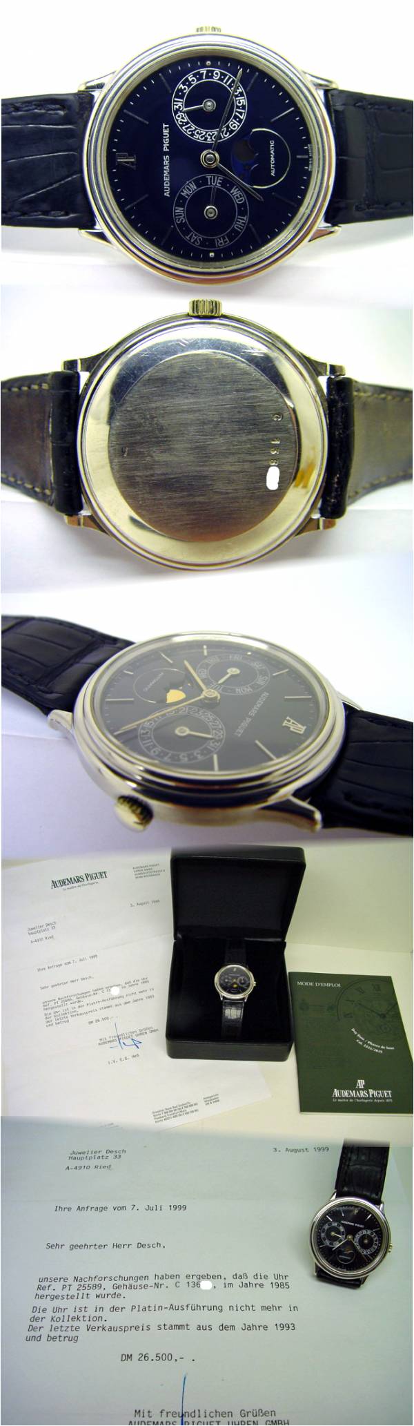 Audemars Piguet Classic CALENDER in 950 Platin 25589